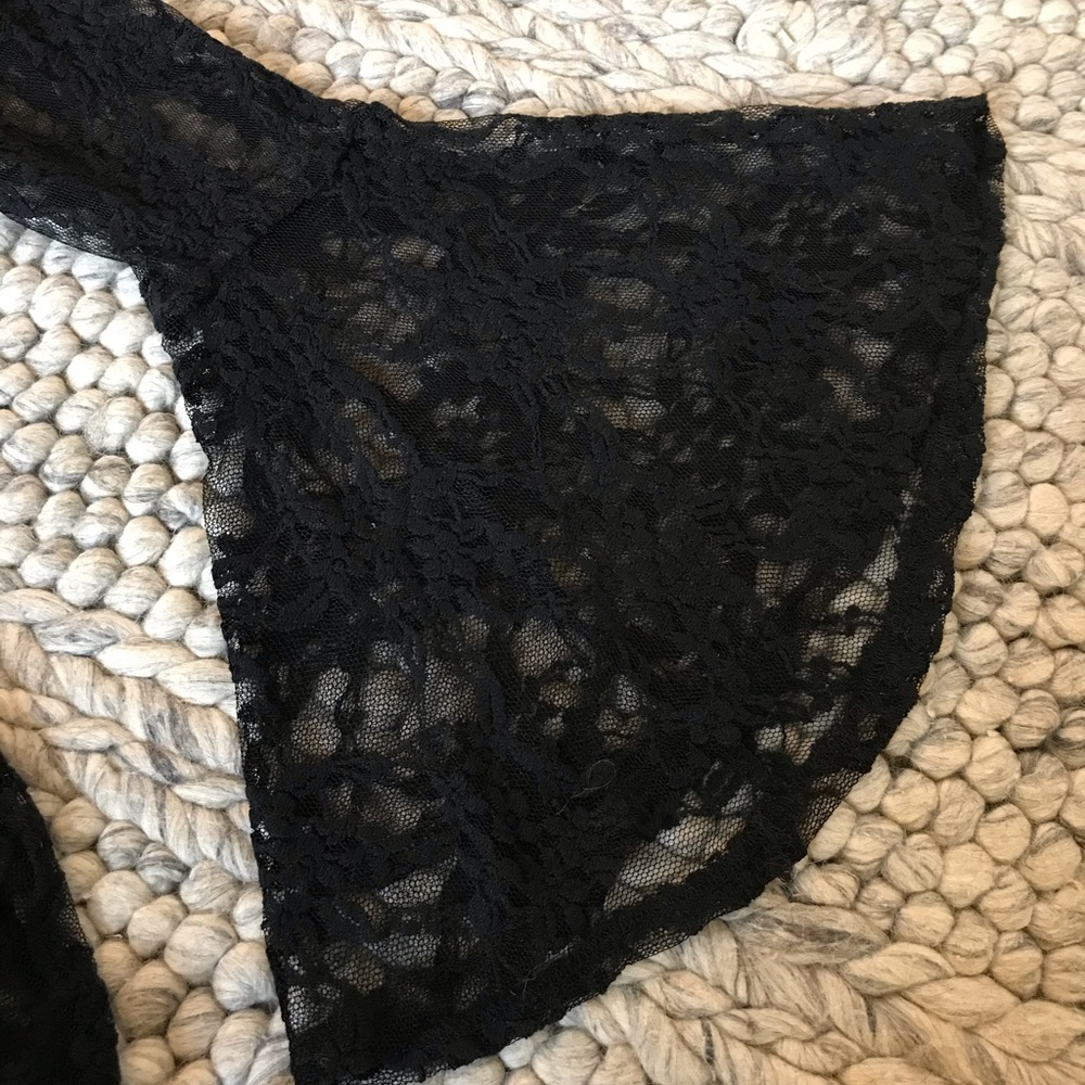 NWT Altar'd State Black Lace Mini Dress Long Bell Sleeves and Low Back - Picture 7 of 9